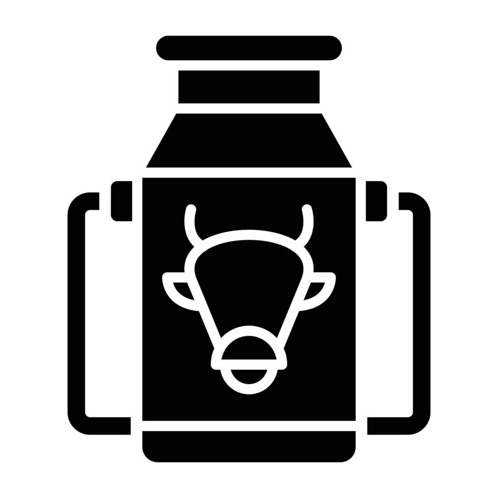 estilo de ícone do tanque de leite vetor