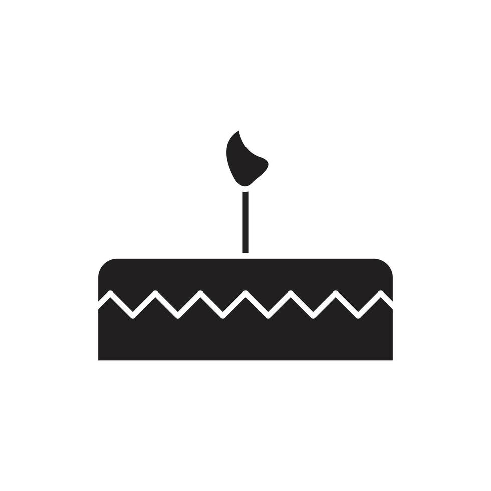 silhueta de vetor de bolo para ícone de símbolo do site