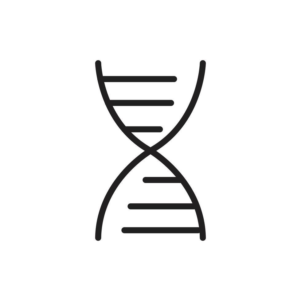 silhueta de vetor de dna para ícone de símbolo do site