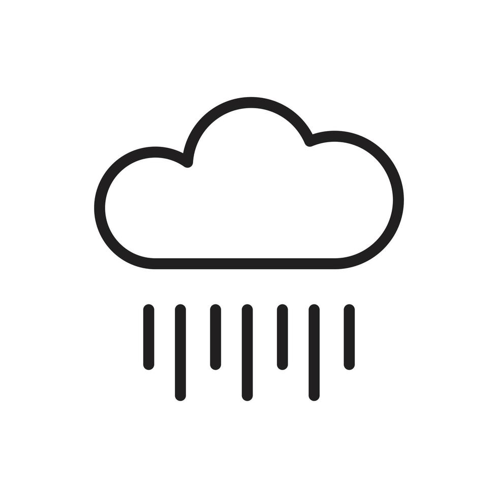 vetor de tempo de chuva para ilustração de web de símbolo de ícone