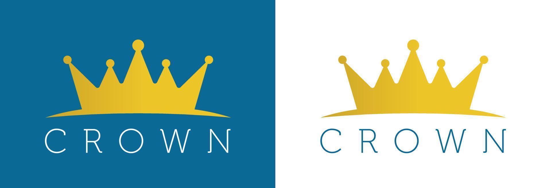 modelo de design de logotipo da coroa. símbolo para botão do site ou aplicativo móvel. vetor de design de logotipo da coroa.