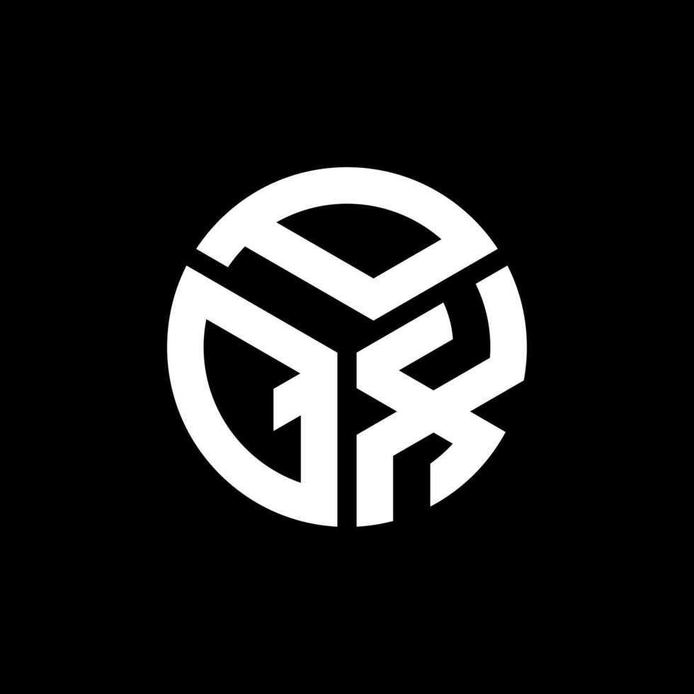 design de logotipo de carta pqx em fundo preto. conceito de logotipo de letra de iniciais criativas pqx. desenho de letras pqx. vetor