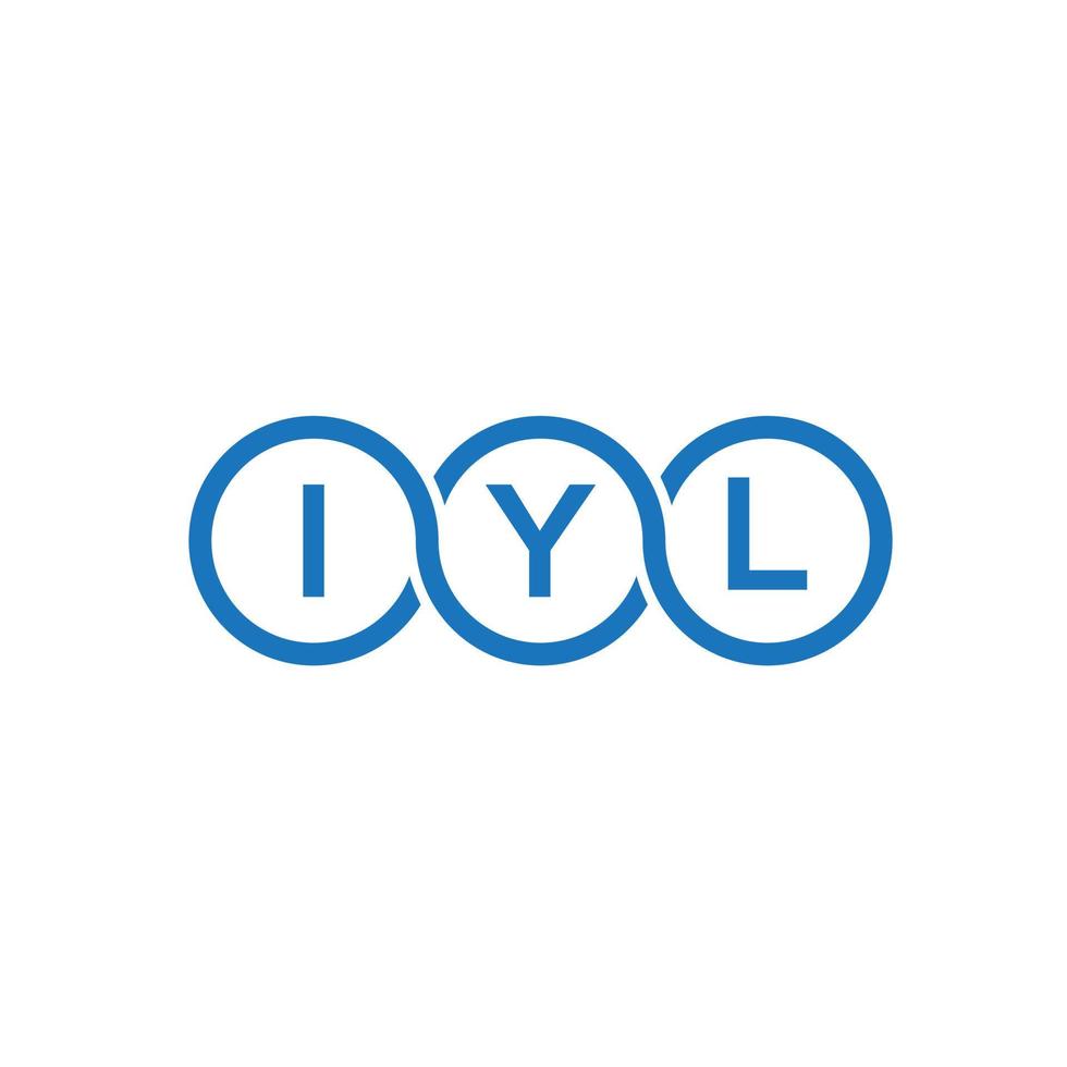 design de logotipo de letra iyl em fundo branco. conceito de logotipo de carta de iniciais criativas iyl. design de letra iyl. vetor