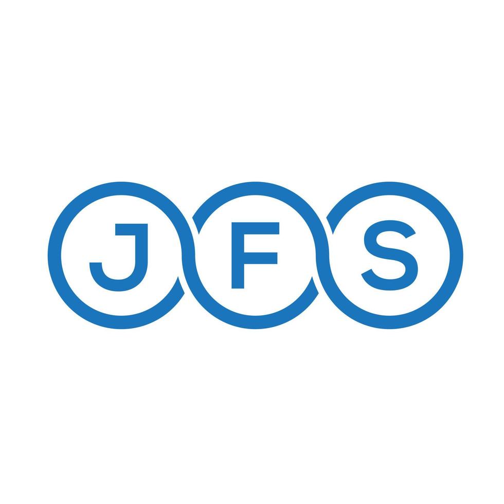 design de logotipo de carta jfs em fundo branco. conceito de logotipo de letra de iniciais criativas jfs. design de letra jfs. vetor