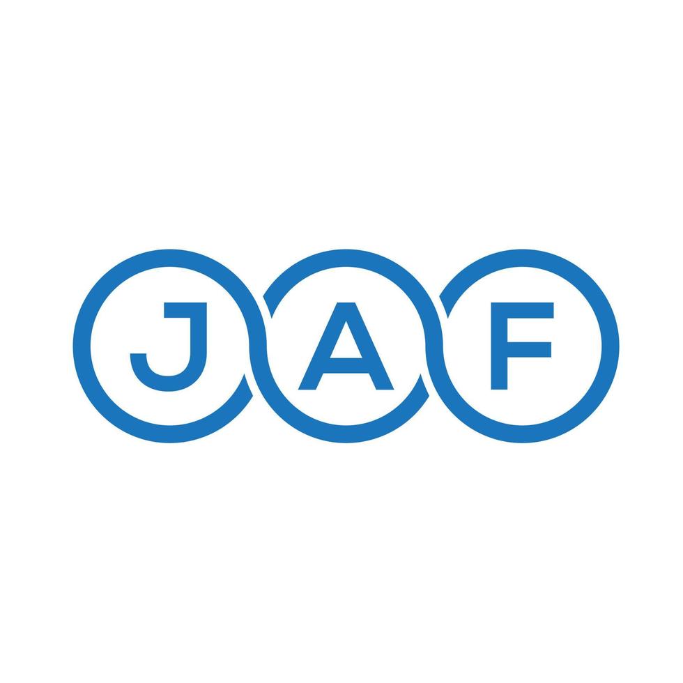 design de logotipo de carta jaf em fundo branco. conceito de logotipo de carta de iniciais criativas jaf. design de letra jaf. vetor
