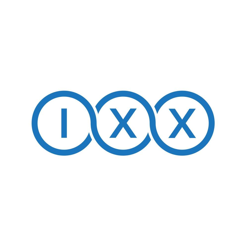 design de logotipo de carta ixx em fundo branco. conceito de logotipo de carta de iniciais criativas ixx. design de letra ixx. vetor