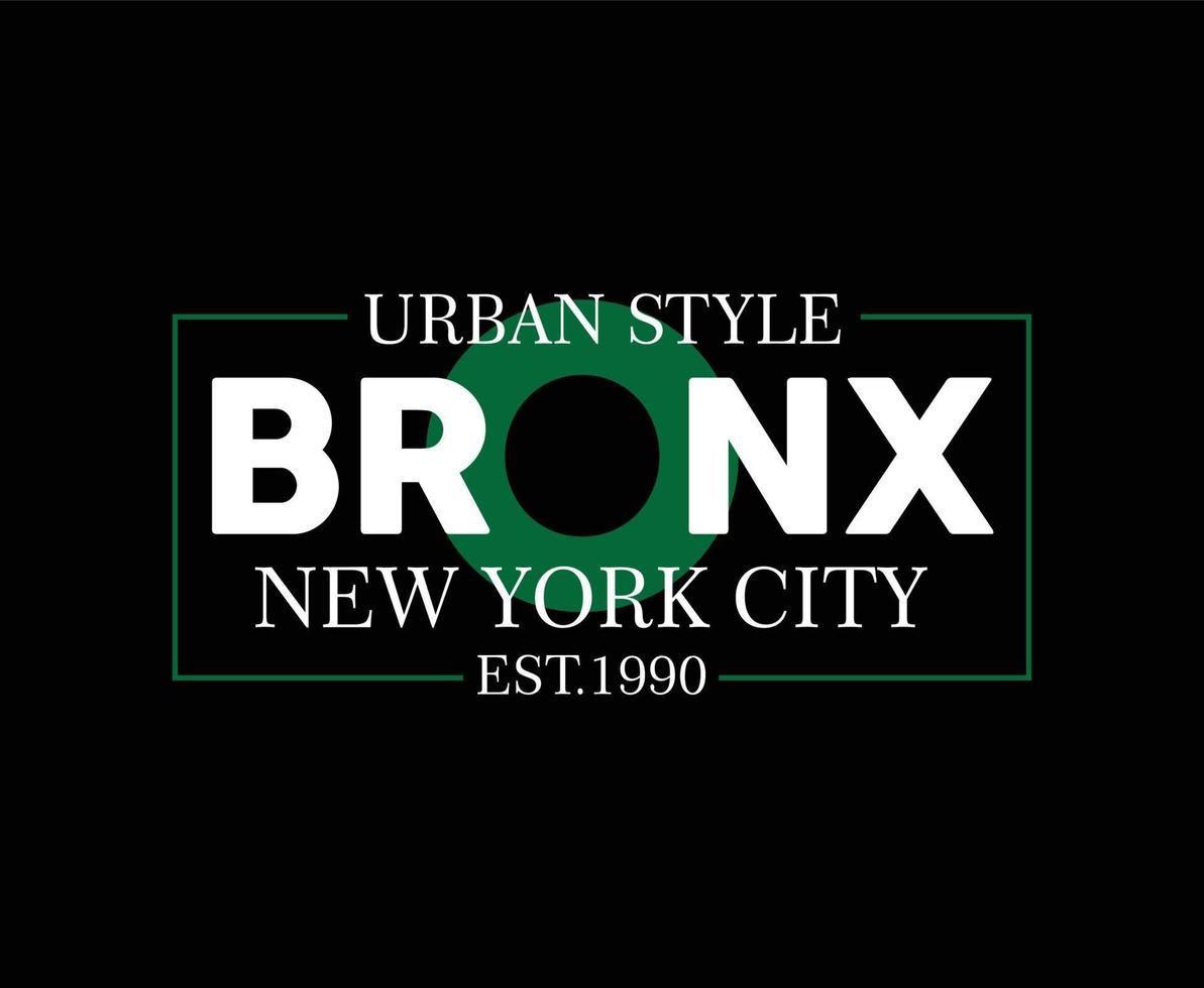 design de t-shirt de vetor de tipografia bronx