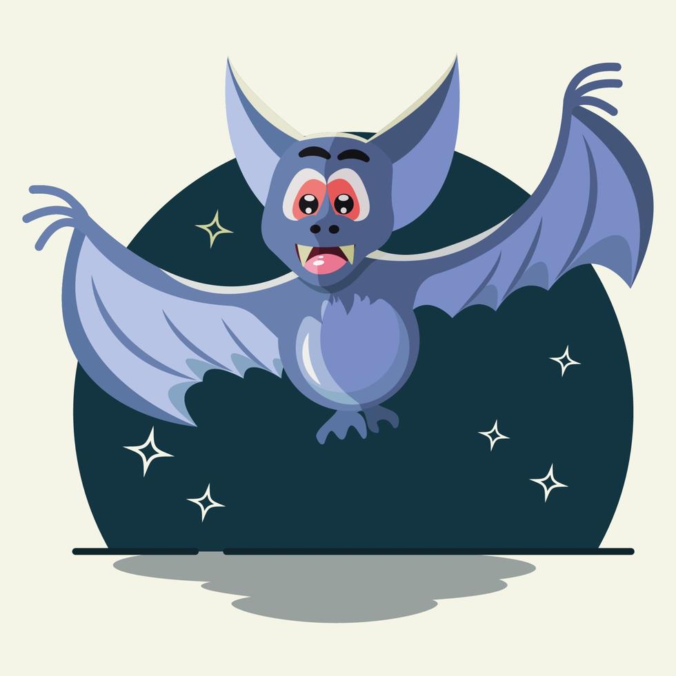 ilustração vetorial de design de morcego engraçado vetor