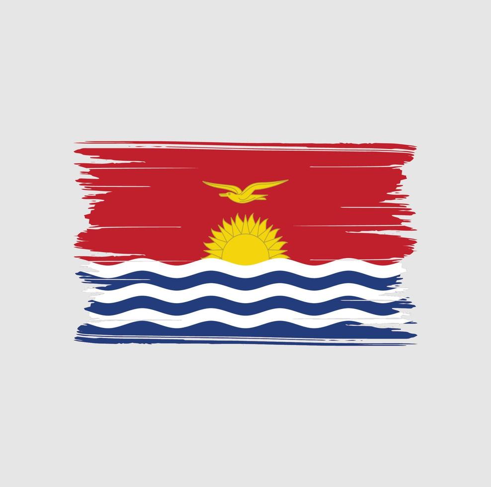 pinceladas de bandeira de kiribati. bandeira nacional vetor