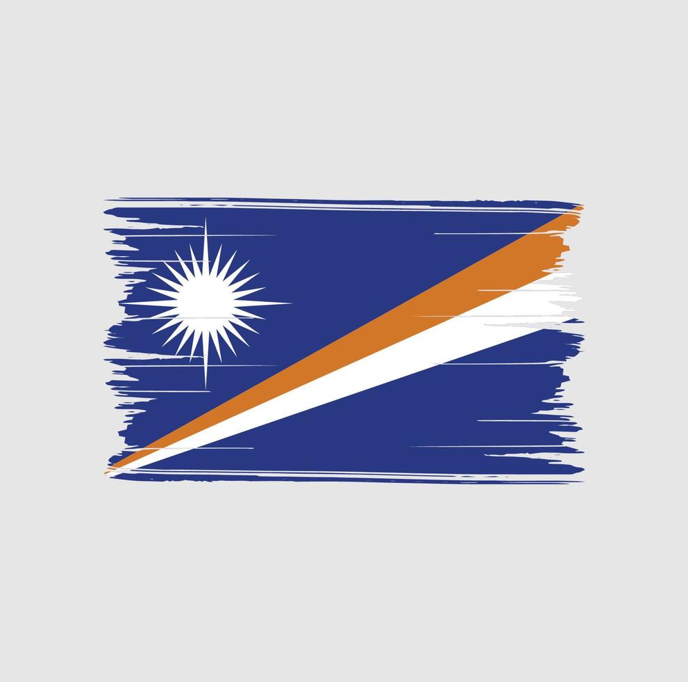 ilhas marshall sinalizam pinceladas. bandeira nacional vetor