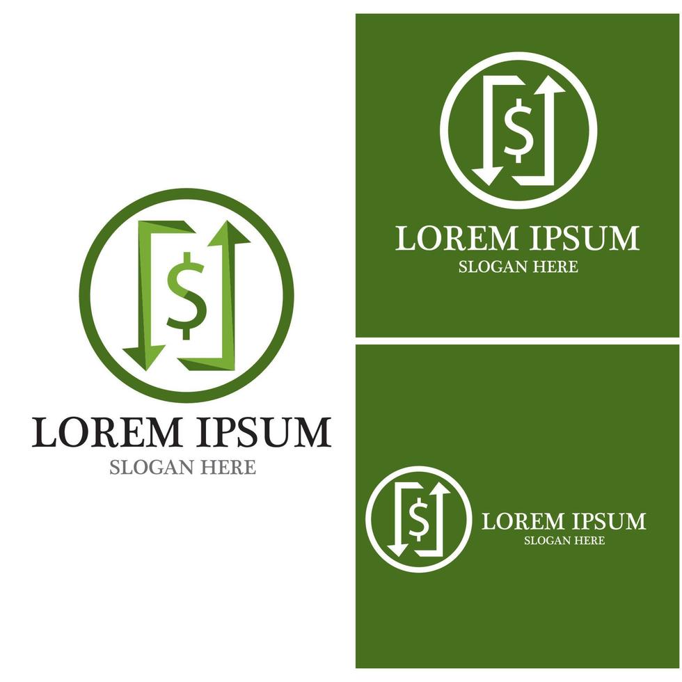 modelo de logotipo de finanças empresariais vetor