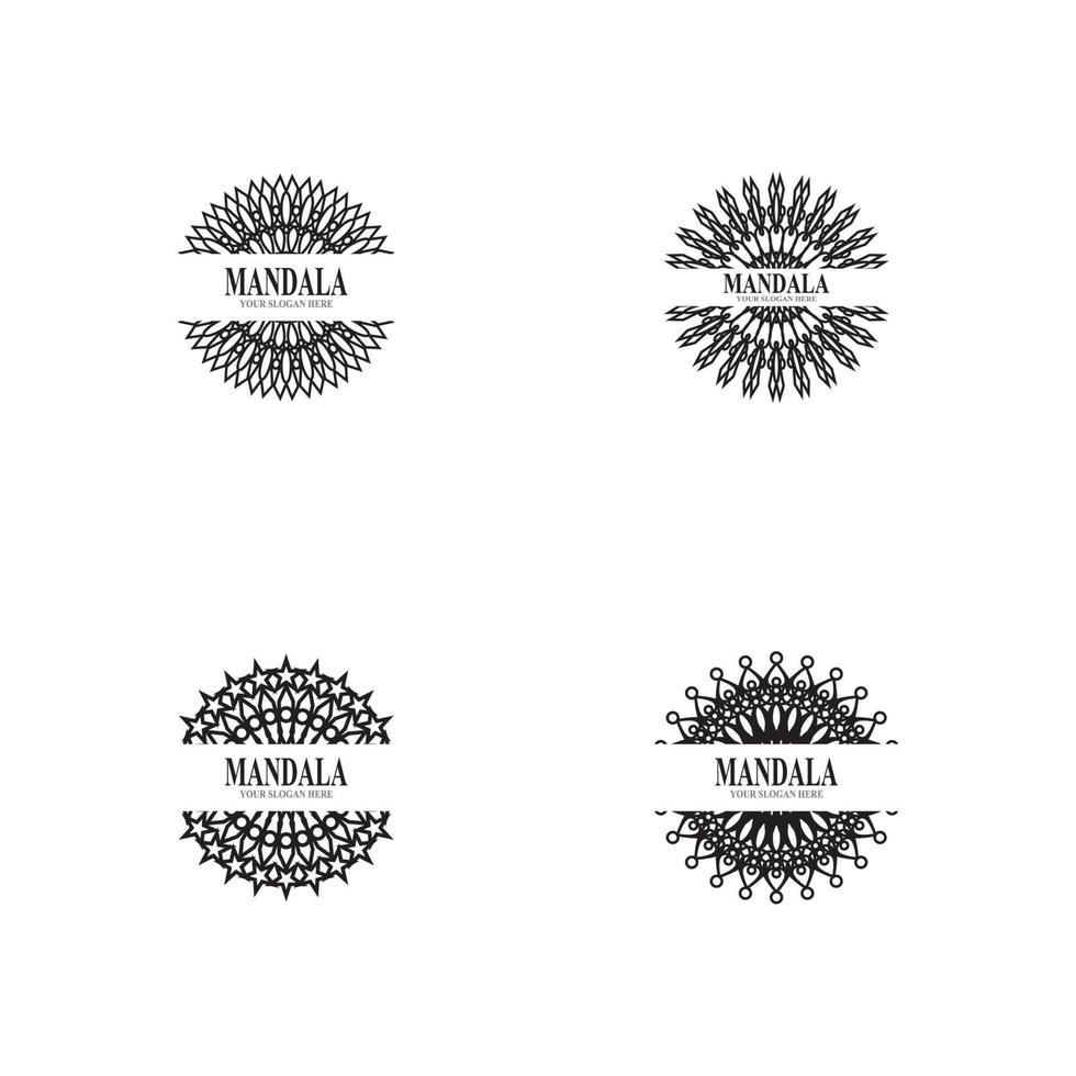 ilustração vetorial de design de logotipo de mandala vetor
