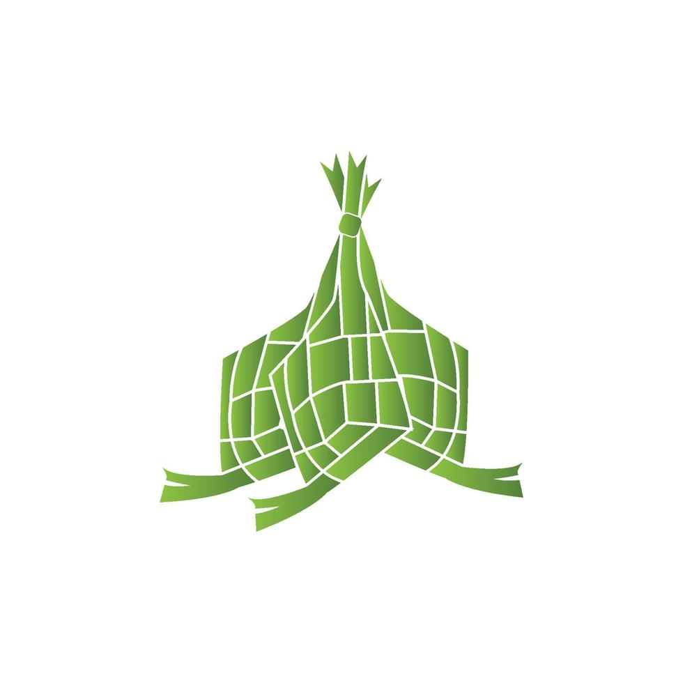 modelo de vetor de logotipo ketupat lebaran idul fitri