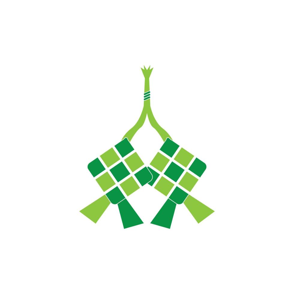 modelo de vetor de logotipo ketupat lebaran idul fitri