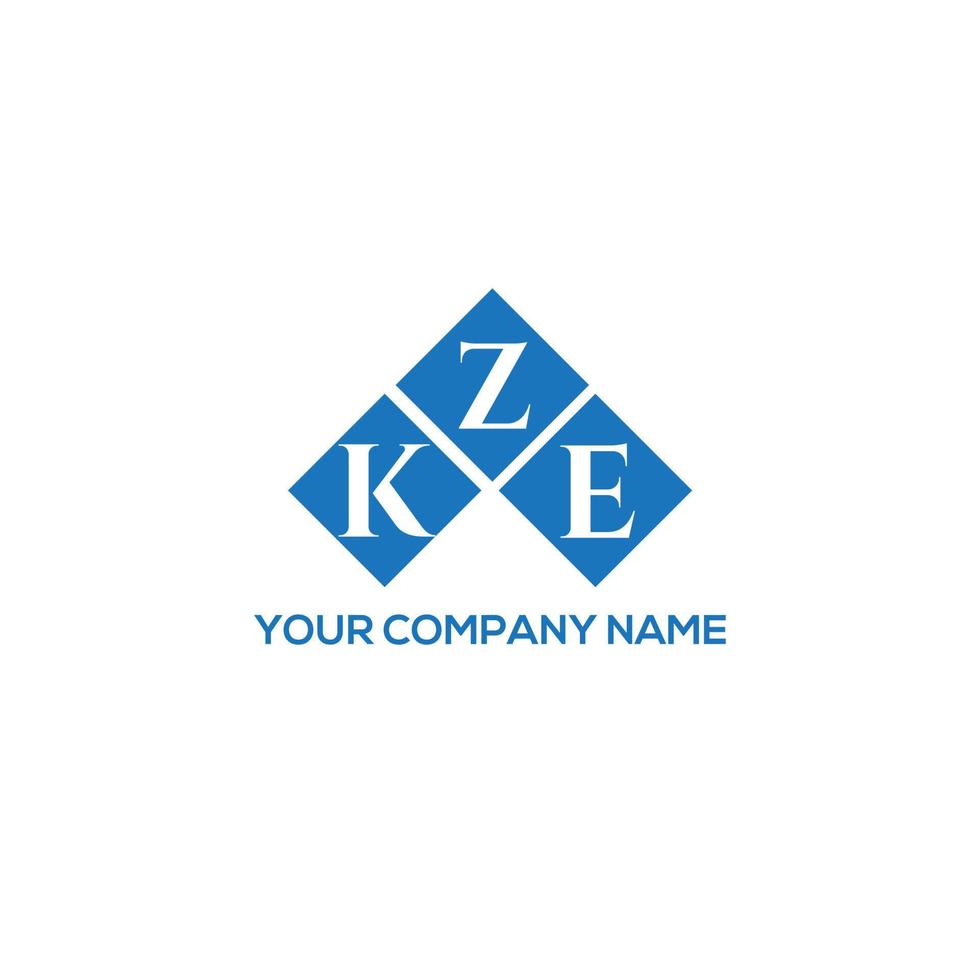 . conceito de logotipo de letra de iniciais criativas kze. kze carta design.kze carta logo design em fundo branco. conceito de logotipo de letra de iniciais criativas kze. design de letra kze. vetor