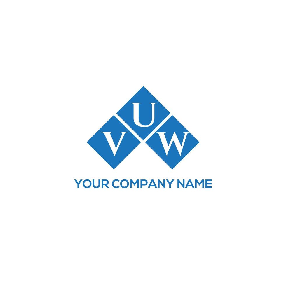 design de logotipo de carta vuw em fundo branco. conceito de logotipo de letra de iniciais criativas vuw. vuw design de letras. vetor