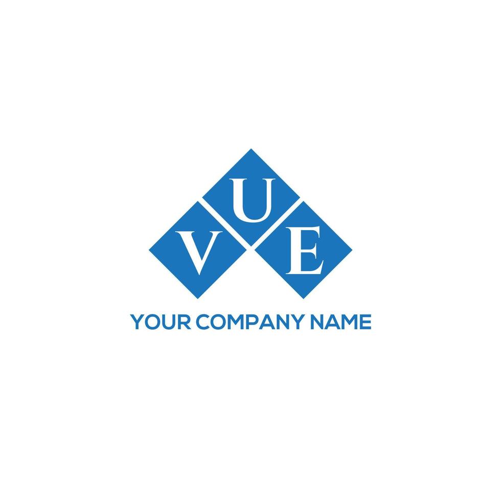 vue carta logotipo design em fundo branco. conceito de logotipo de letra de iniciais criativas vue. design de letra vue. vetor