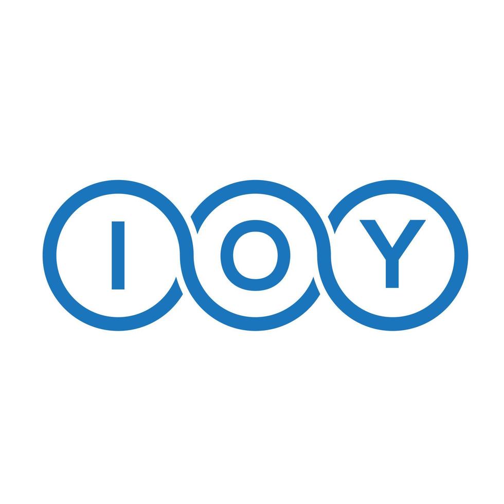 design de logotipo de carta ioy em fundo branco. conceito de logotipo de letra de iniciais criativas ioy. design de letra ioy. vetor