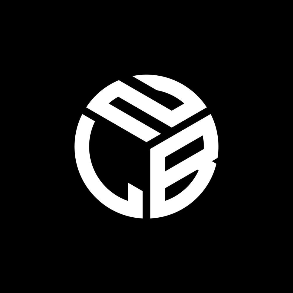 design de logotipo de carta nlb em fundo preto. conceito de logotipo de letra de iniciais criativas nlb. design de letras nlb. vetor