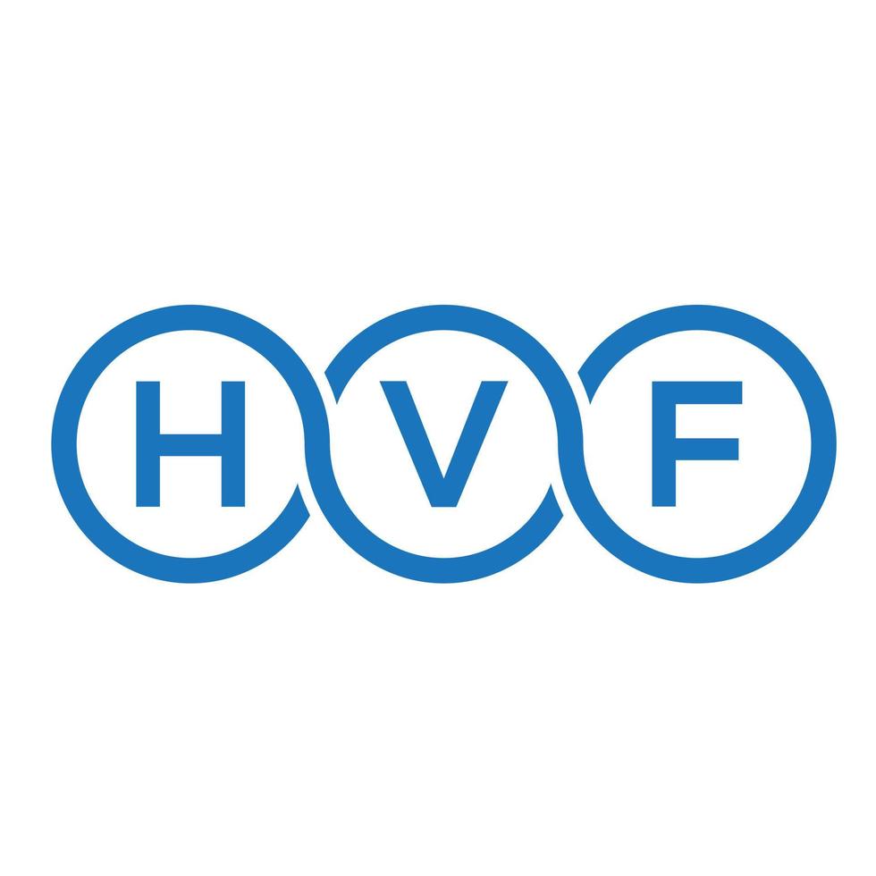 design de logotipo de carta hvf em fundo branco. conceito de logotipo de letra de iniciais criativas hvf. design de letra hvf. vetor