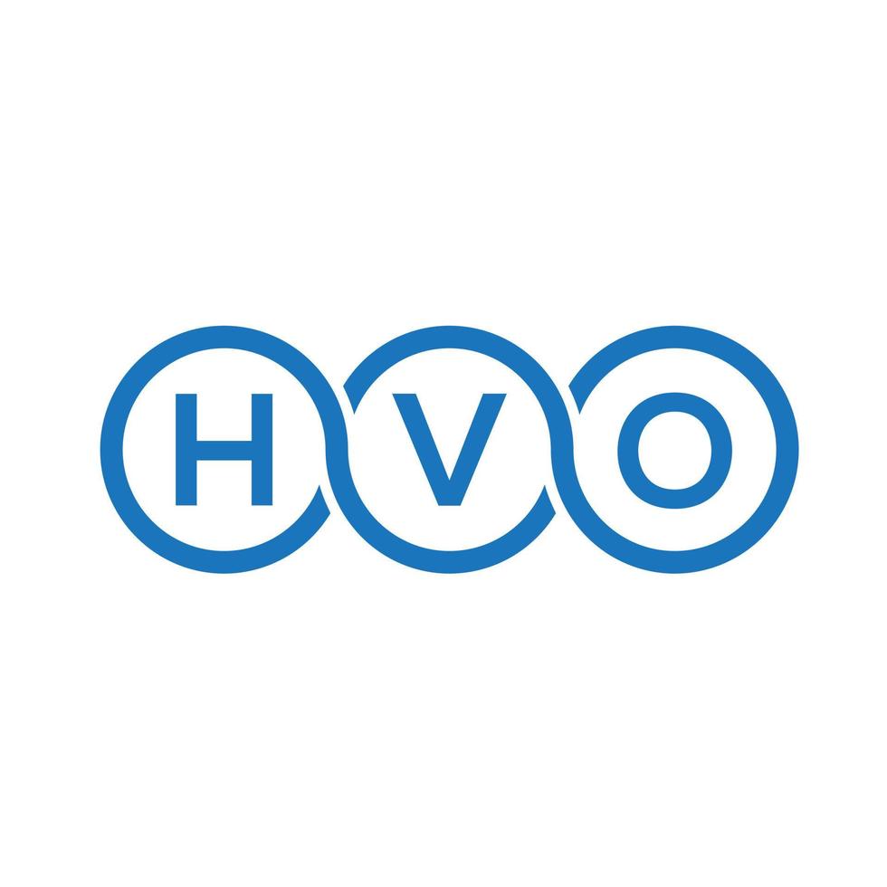 design de logotipo de carta hvo em fundo branco. conceito de logotipo de letra de iniciais criativas hvo. design de letra hvo. vetor