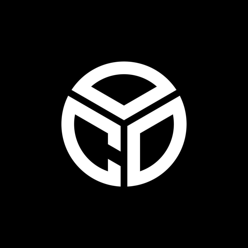 design de logotipo de carta oco em fundo preto. conceito de logotipo de letra de iniciais criativas oco. design de letra oco. vetor
