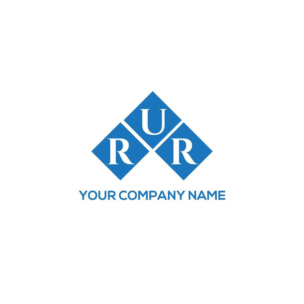 rur design de logotipo de carta em fundo branco. rur conceito de logotipo de letra de iniciais criativas. rur design de carta. vetor