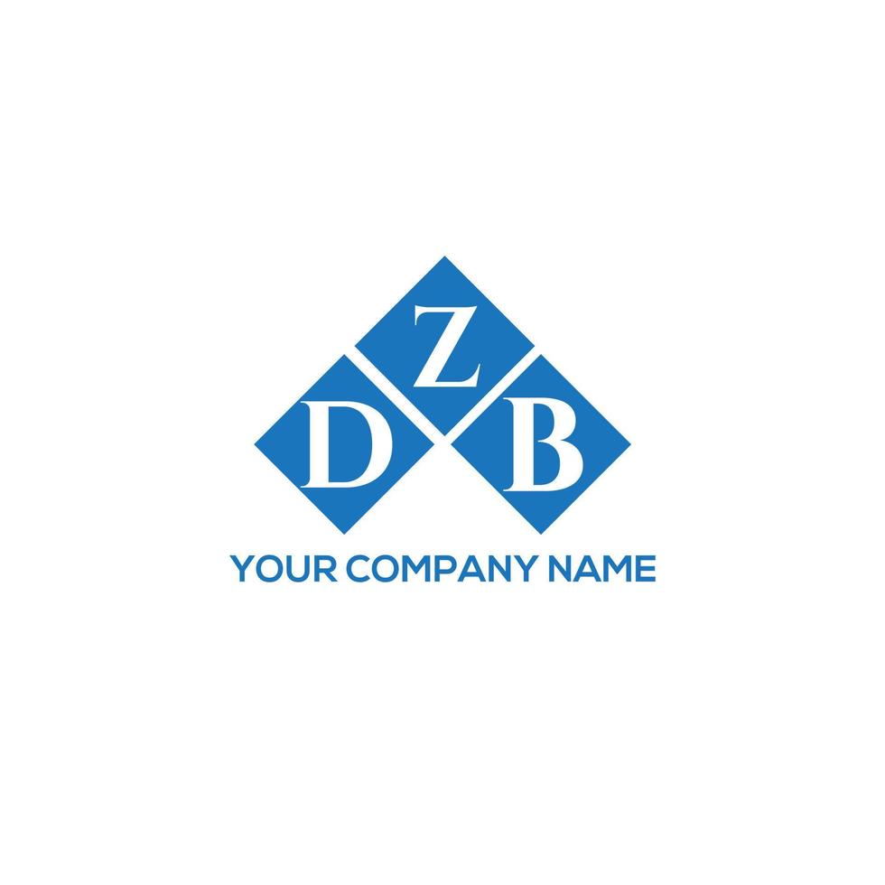 design de logotipo de letra dzb em fundo branco. conceito de logotipo de letra de iniciais criativas dzb. design de letra dzb. vetor