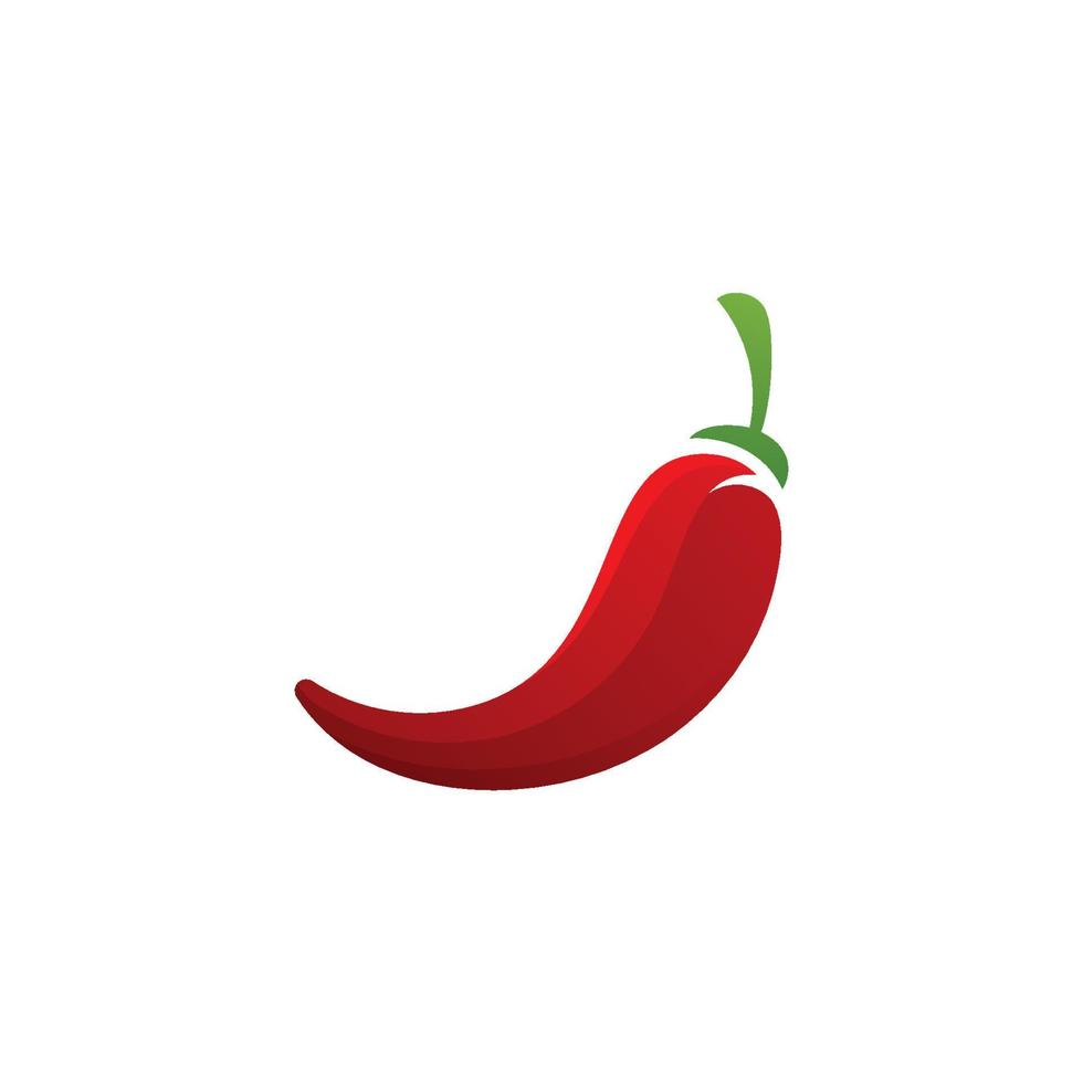 modelo de símbolo de comida picante de vetor de logotipo de pimentão