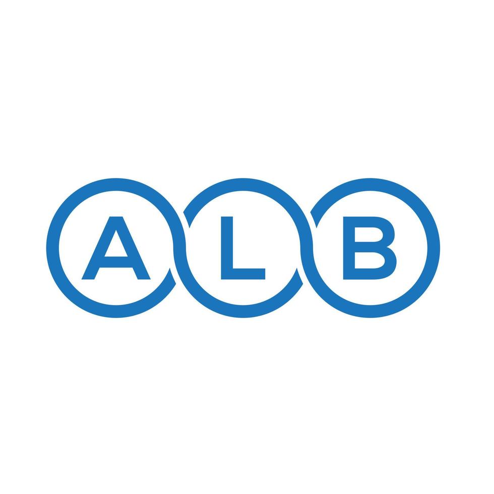 design de logotipo de carta alb em fundo branco. conceito de logotipo de letra de iniciais criativas alb. design de letra alb. vetor