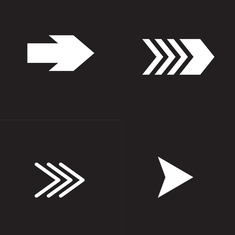 conjunto de coleção de ícones de seta direcional vetor