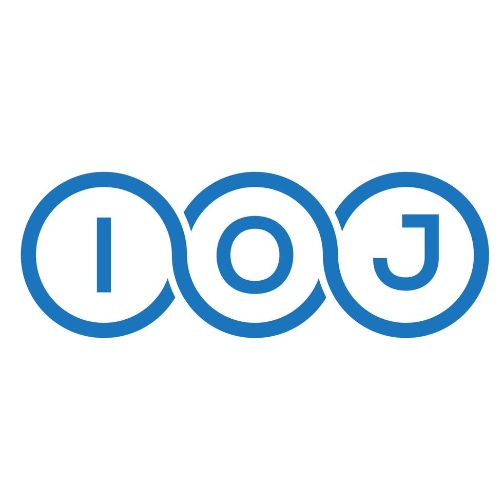 design de logotipo de carta ioj em fundo branco. conceito de logotipo de letra de iniciais criativas ioj. design de letra ioj. vetor