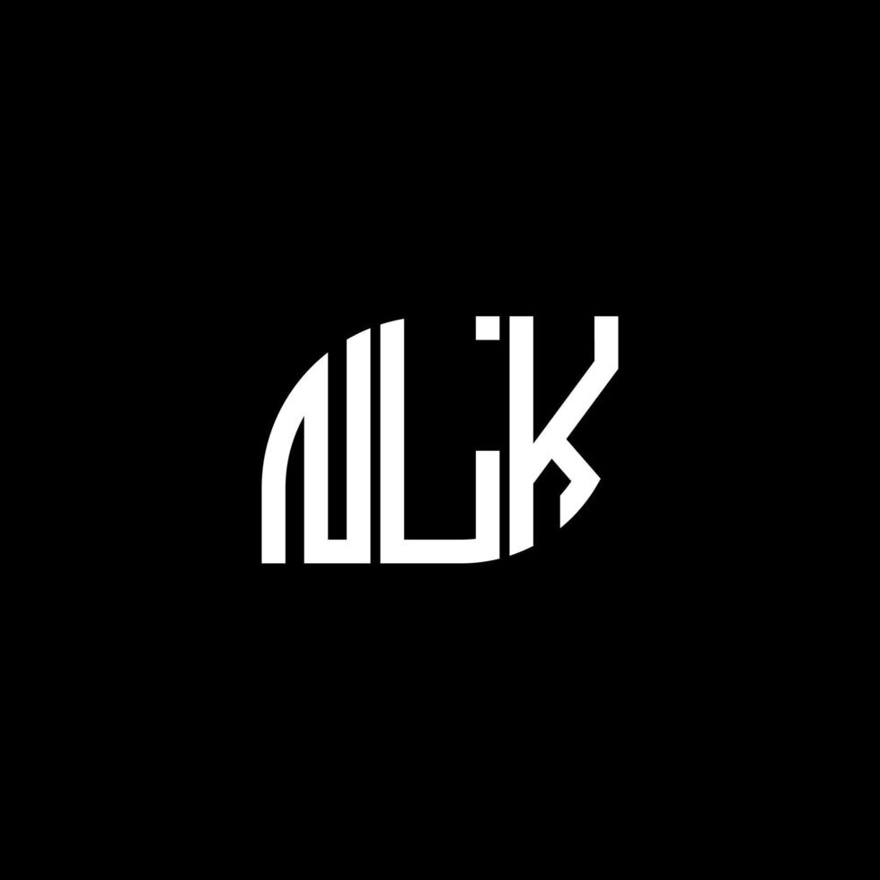 design de logotipo de letra nlk em fundo preto. conceito de logotipo de letra de iniciais criativas nlk. design de letras nlk. vetor