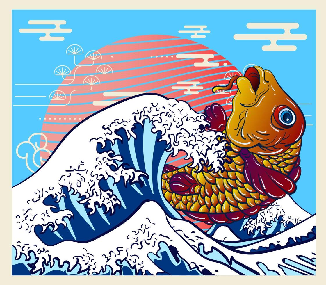 design de ilustração animal para sukajan é um pano tradicional japonês ou camiseta com bordado digital desenhado à mão camisetas masculinas de verão casual manga curta hip hop camiseta streetwear vetor