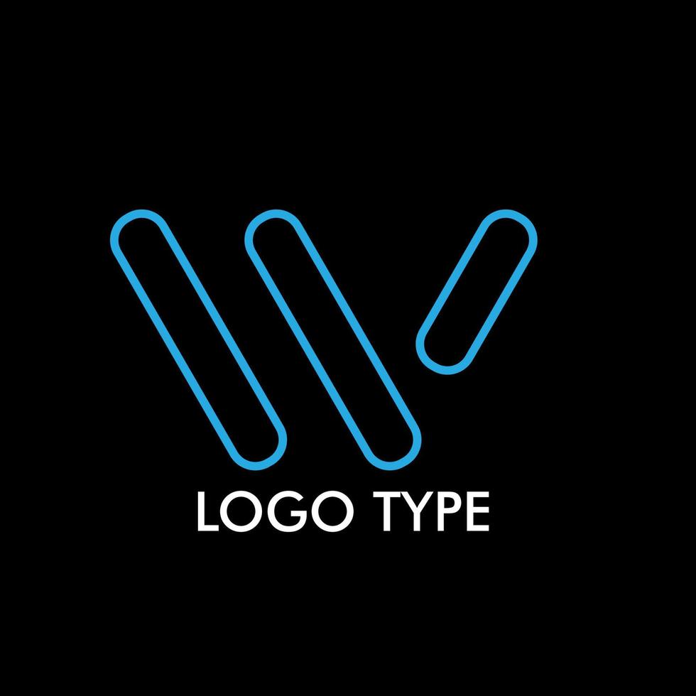 tipo de logotipo com nome inicial para sinal de empresa de tecnologia, vetor