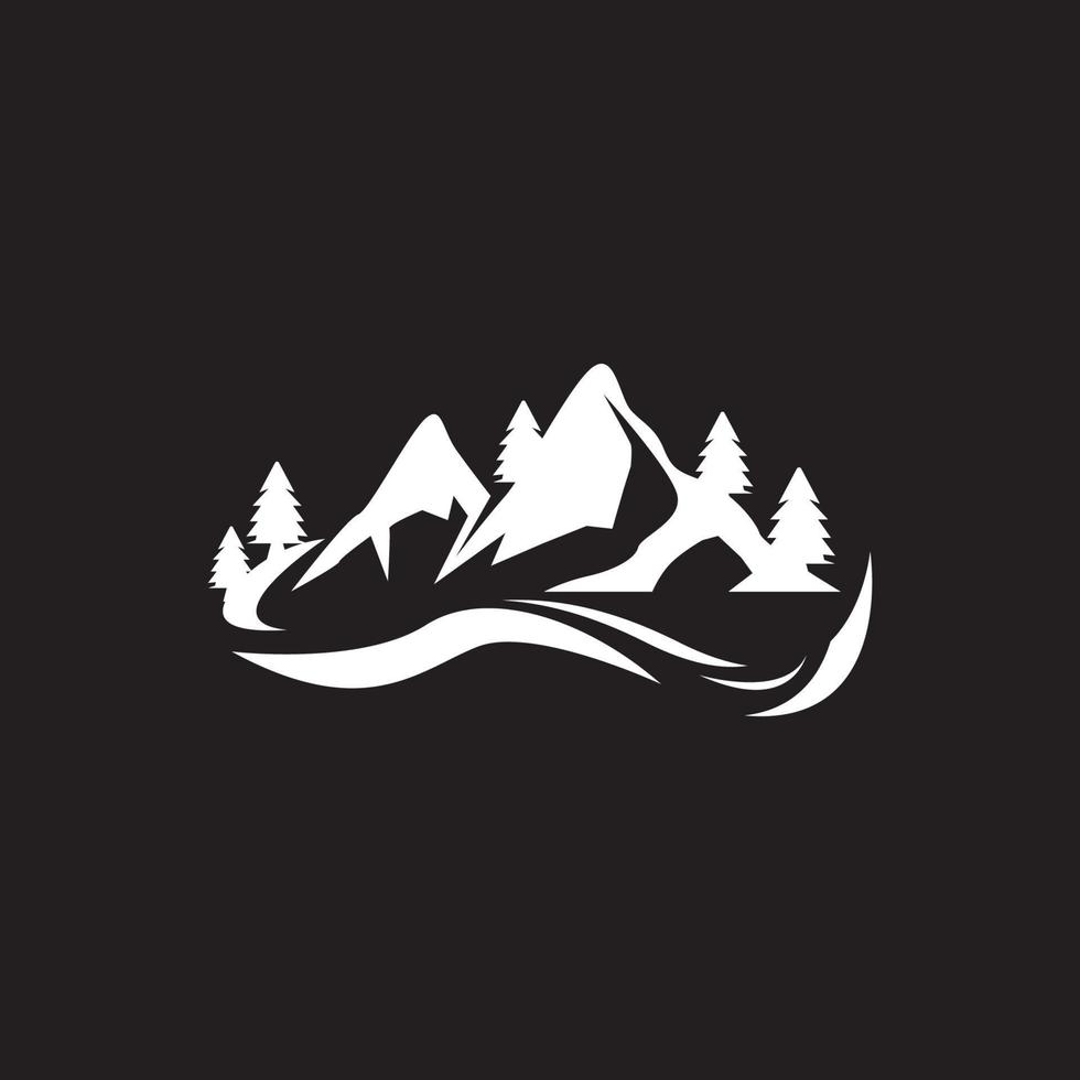 ilustração de modelo de logotipo de ícone de montanha vetor