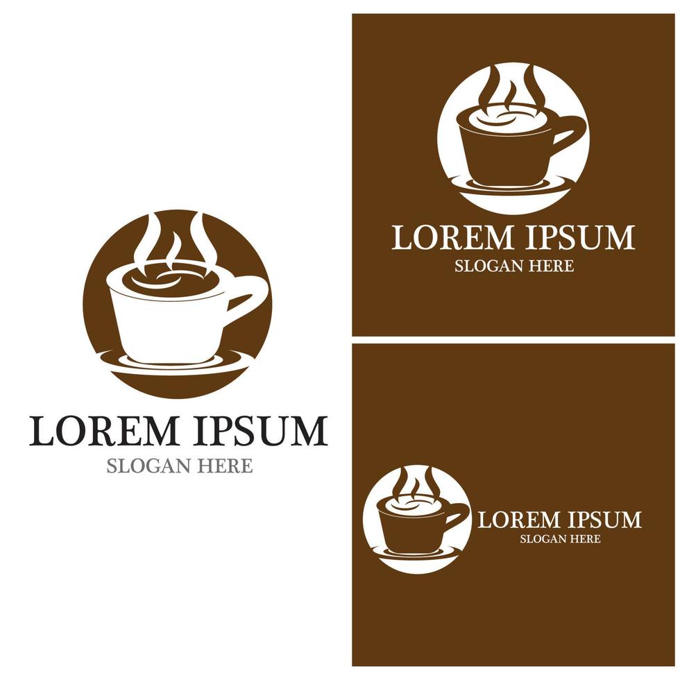 ícone de café e modelo de vetor de símbolo