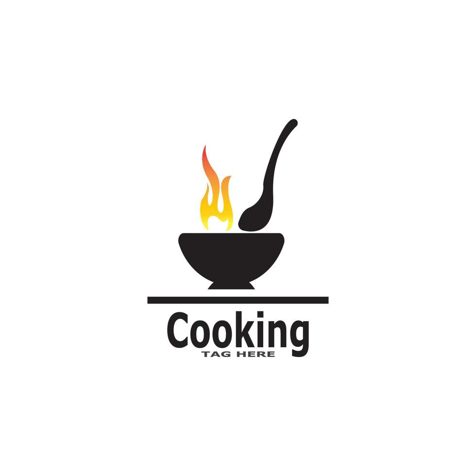 ícone de cozinha e modelo de vetor de símbolo