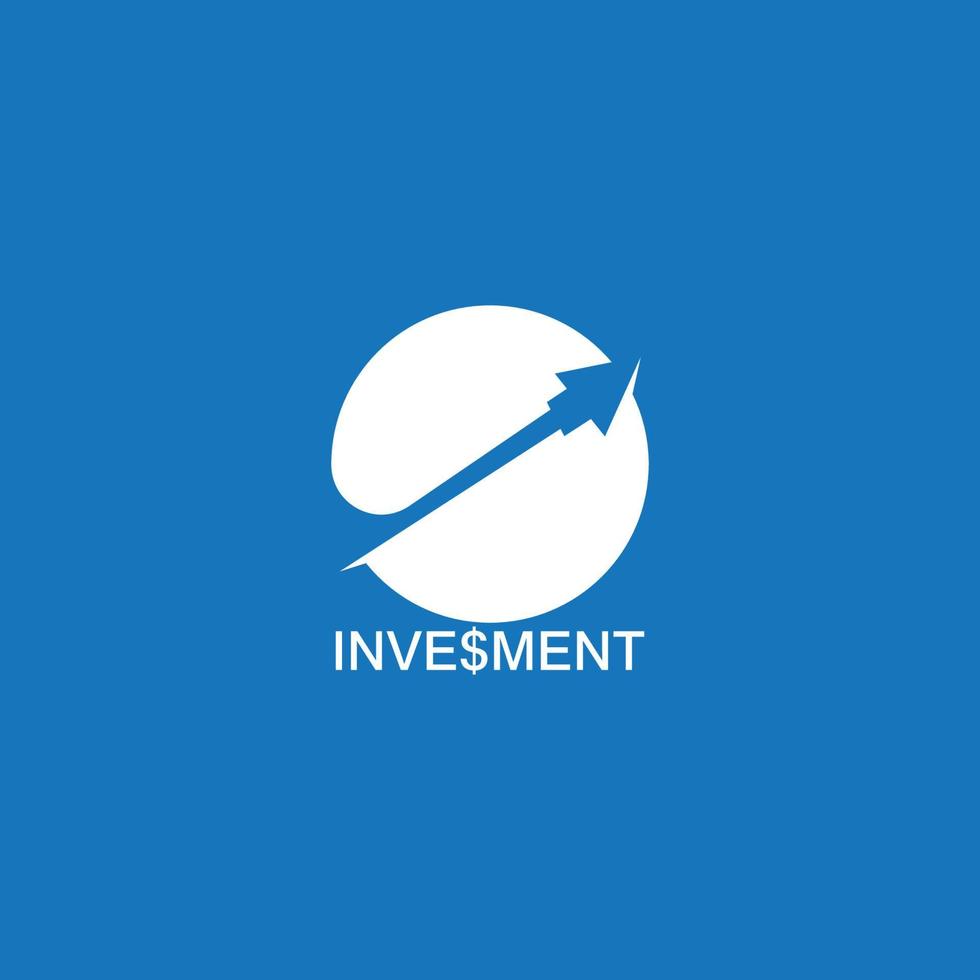 modelo de vetor de logotipo de marketing de investimento