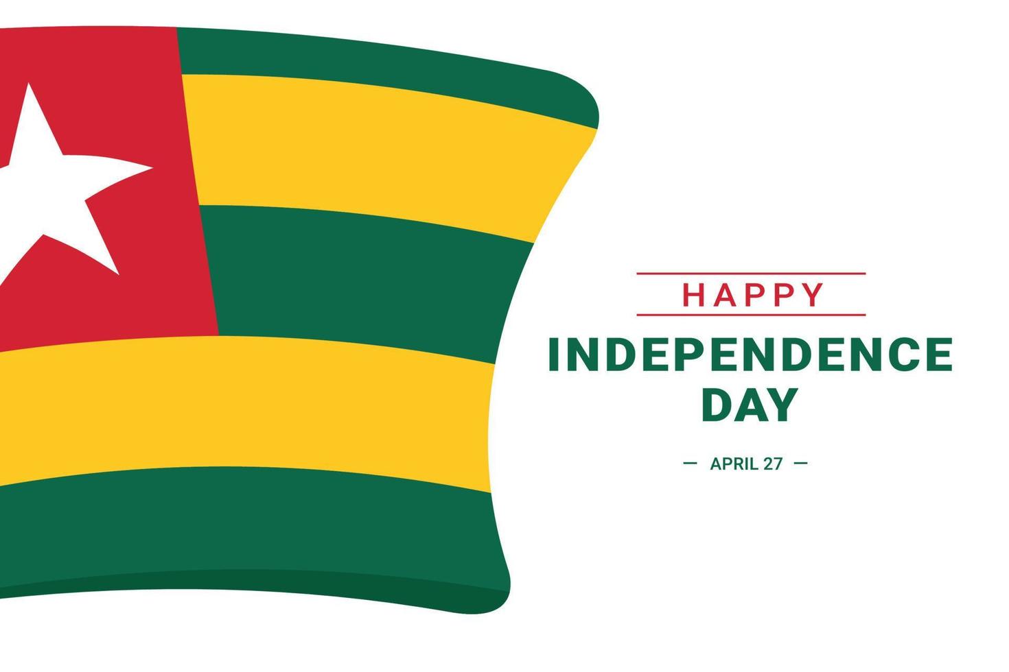 togo dia da independência vetor