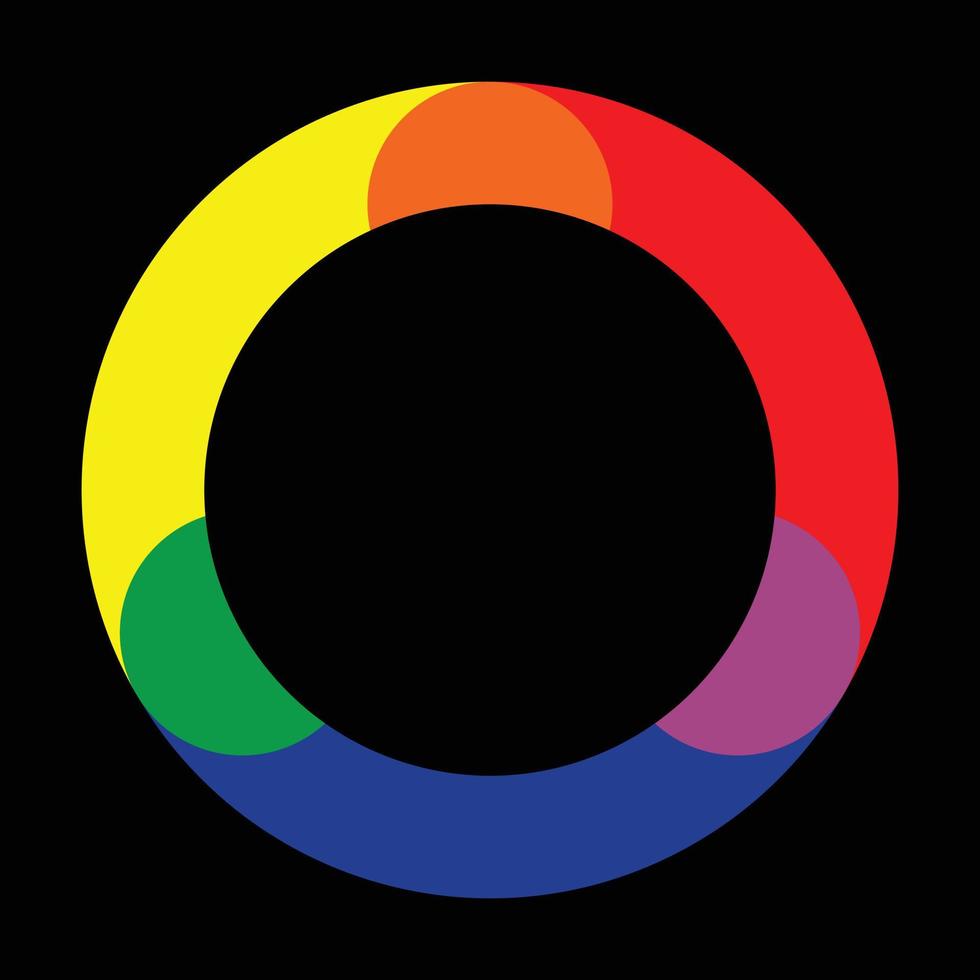 anel nas cores do espectro vetor