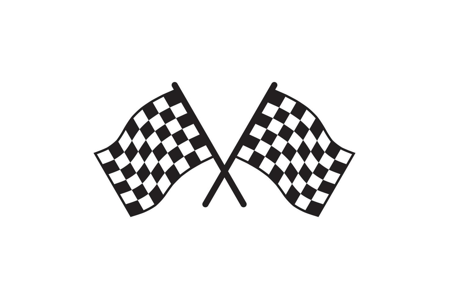 ícone de bandeira quadriculada de carro de corrida vetor