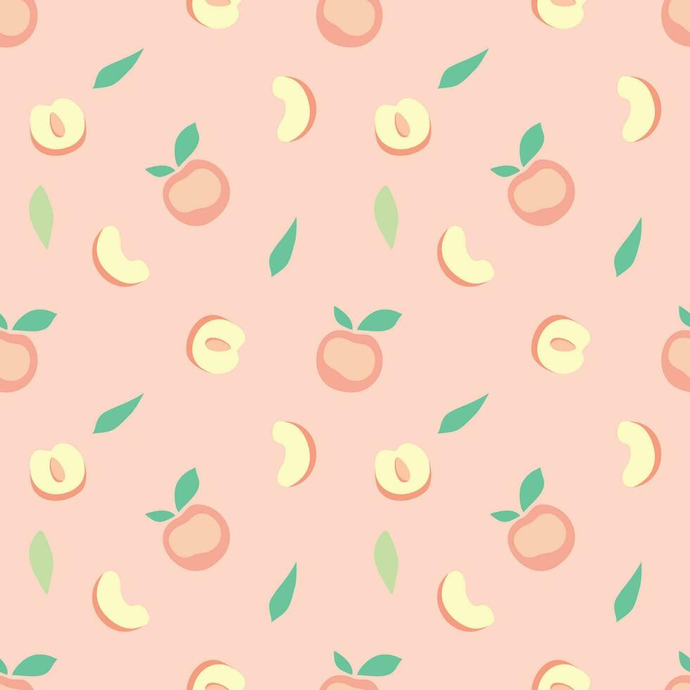 plano de fundo sem emenda com padrão laranja pêssego rosa. vetor