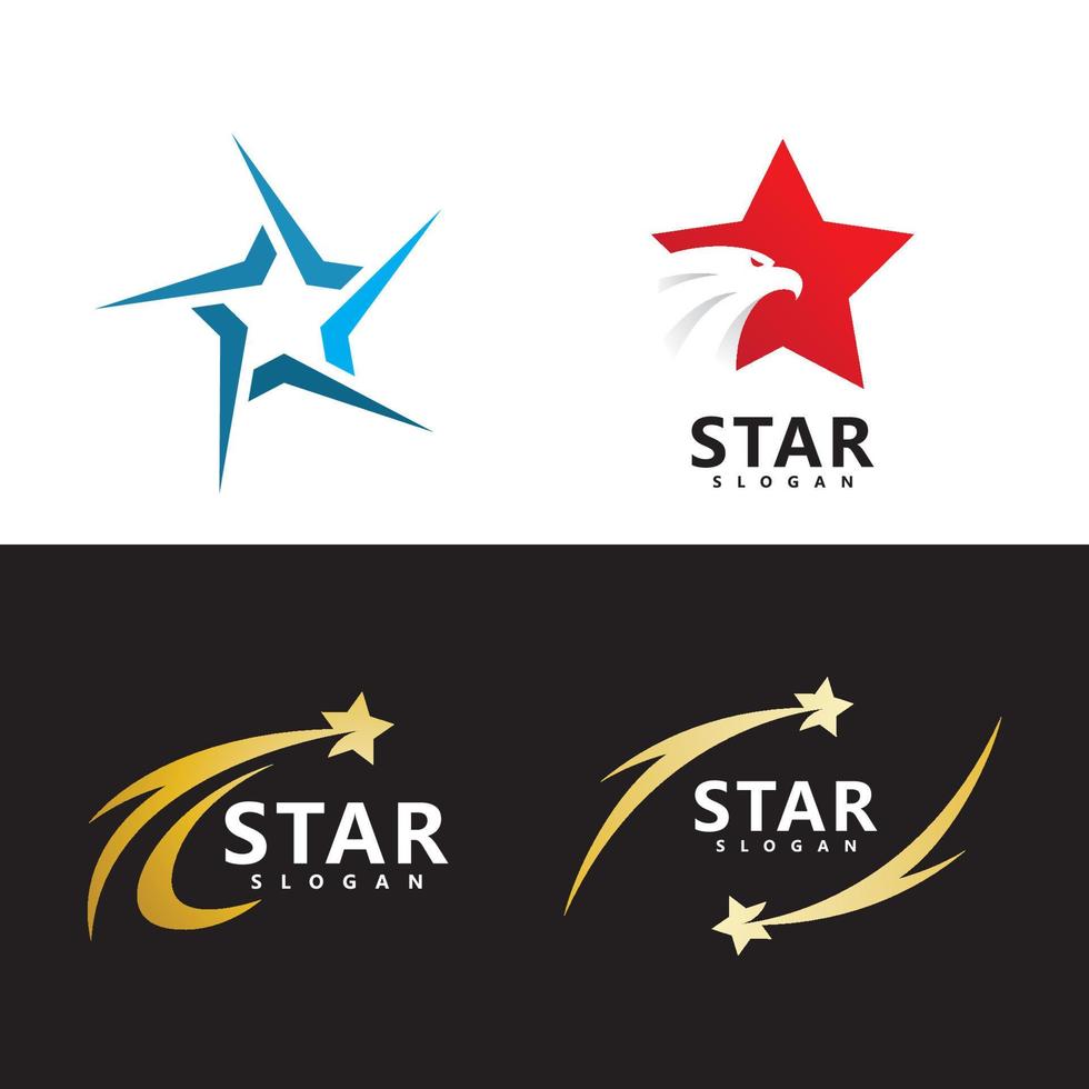 modelo de design de logotipo de estrela, design de ilustração vetorial de logotipo de estrela rápida vetor