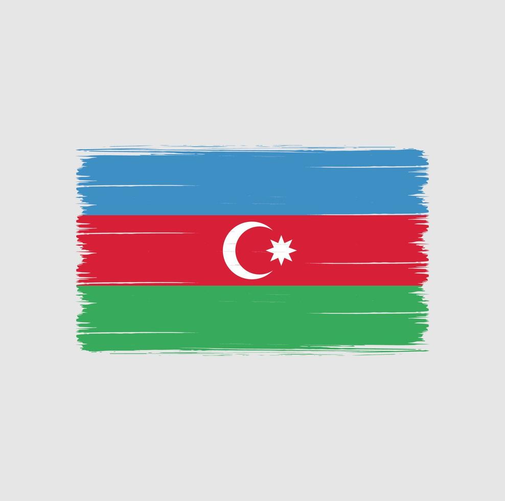 pincel de bandeira do azerbaijão. bandeira nacional vetor