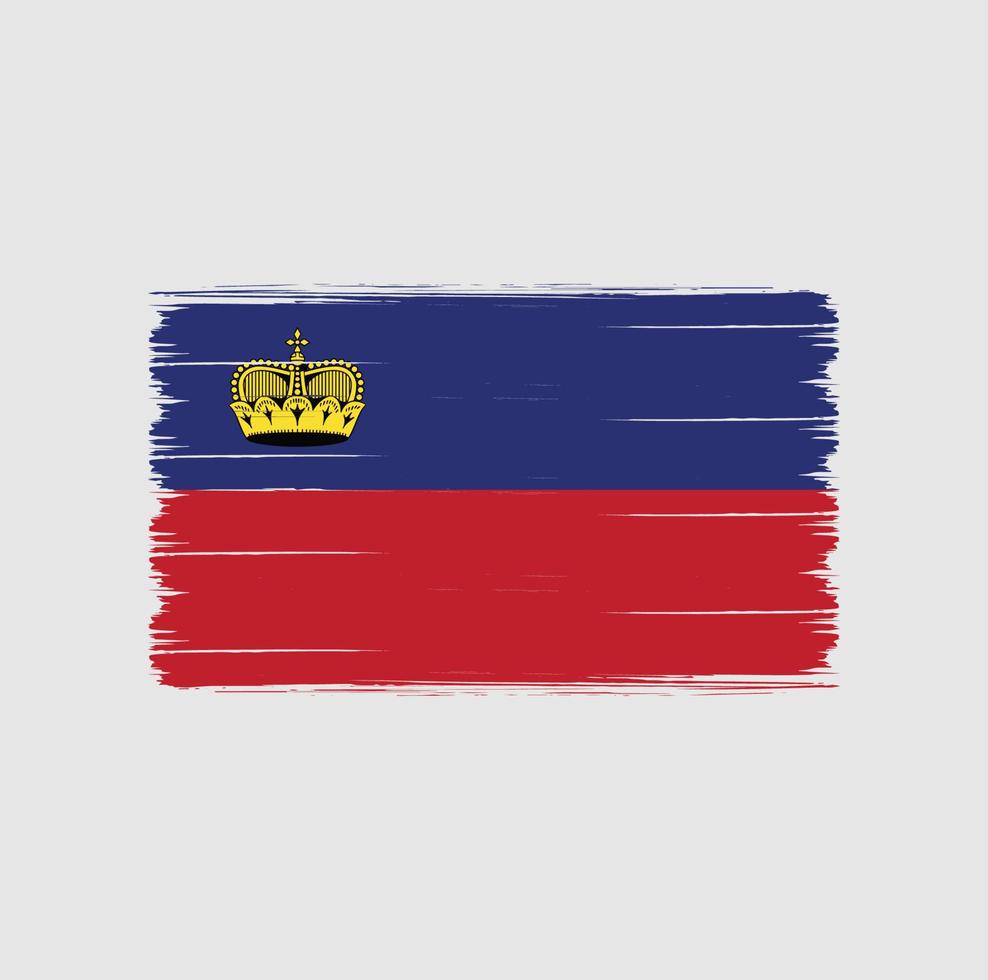 pincel de bandeira de liechtenstein. bandeira nacional vetor