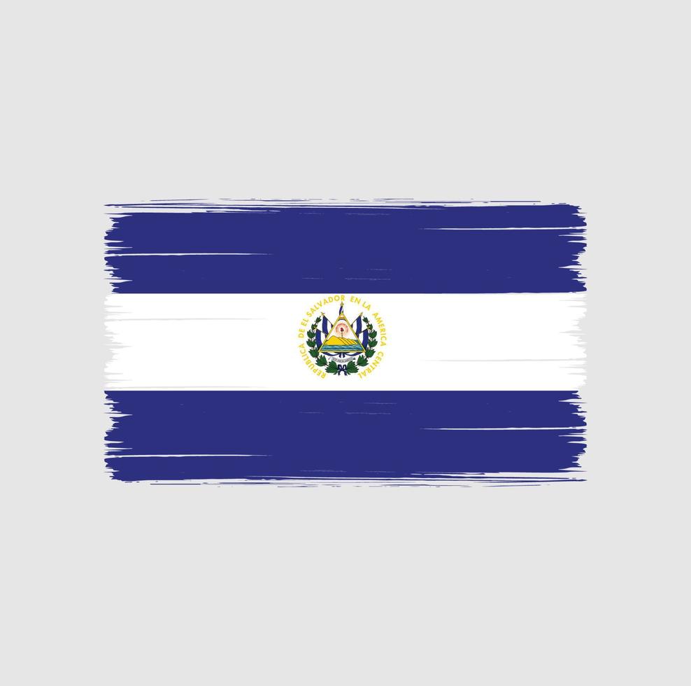 pincel de bandeira de el salvador. bandeira nacional vetor