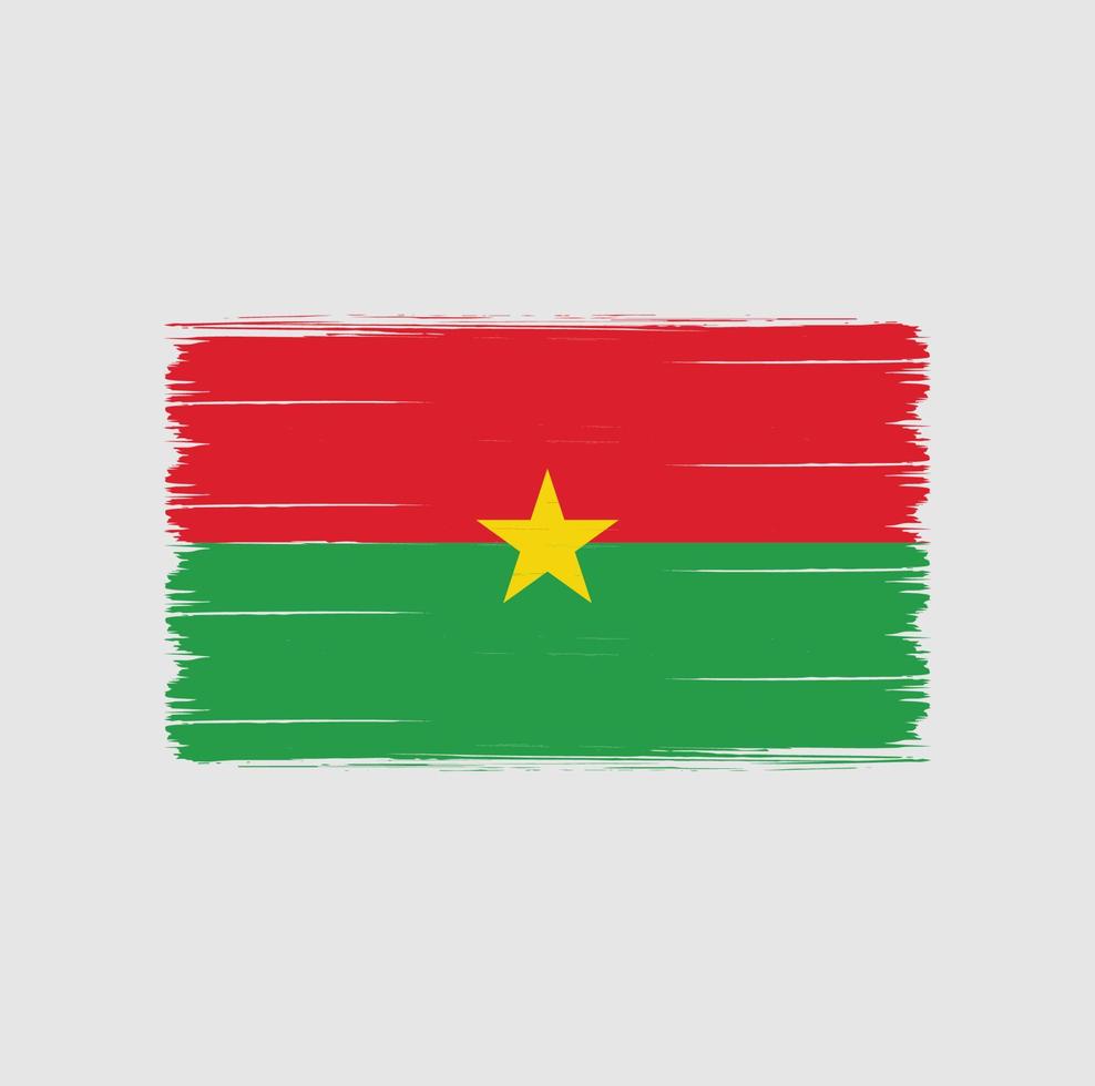 pincel de bandeira de burkina faso. bandeira nacional vetor