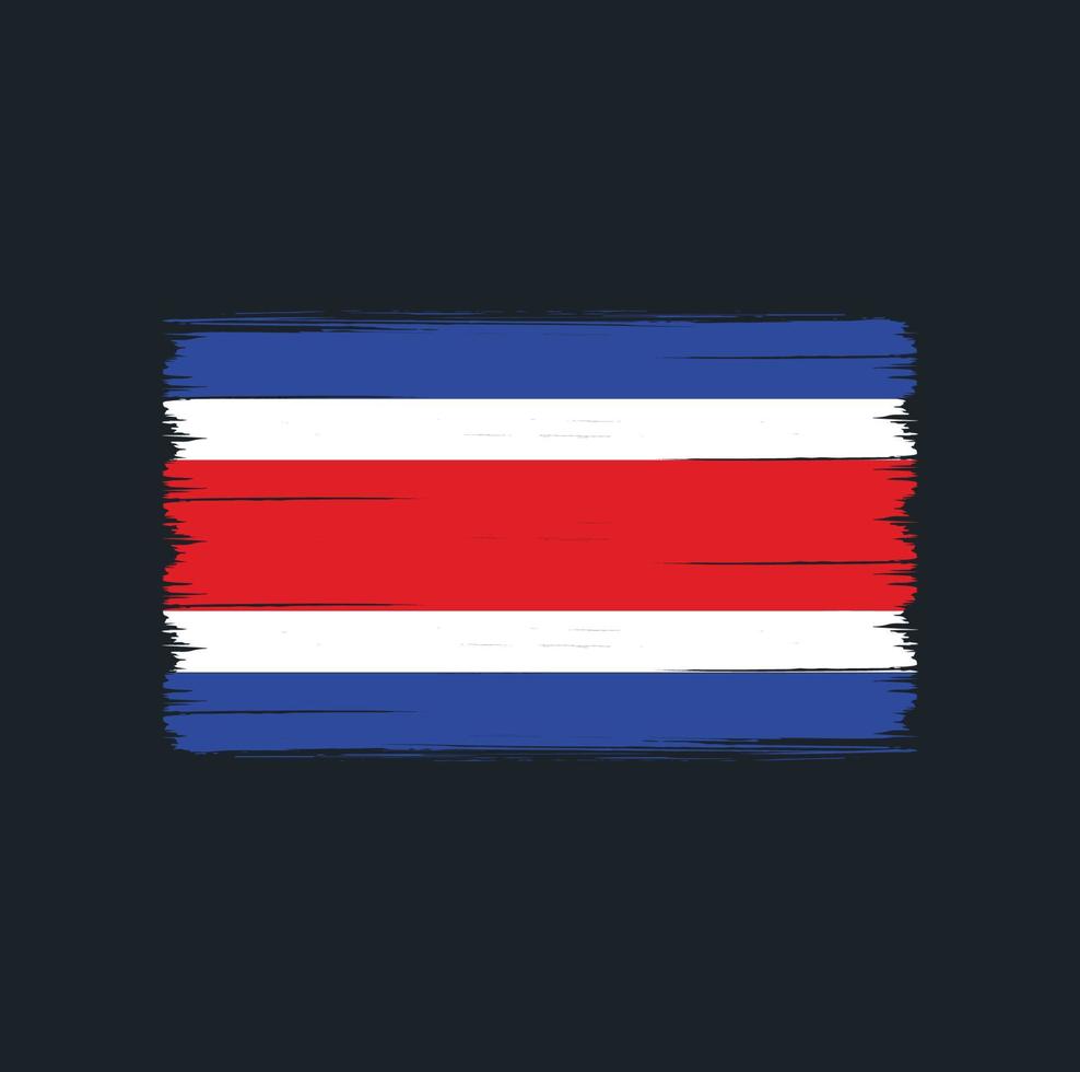 escova de bandeira da costa rica. bandeira nacional vetor