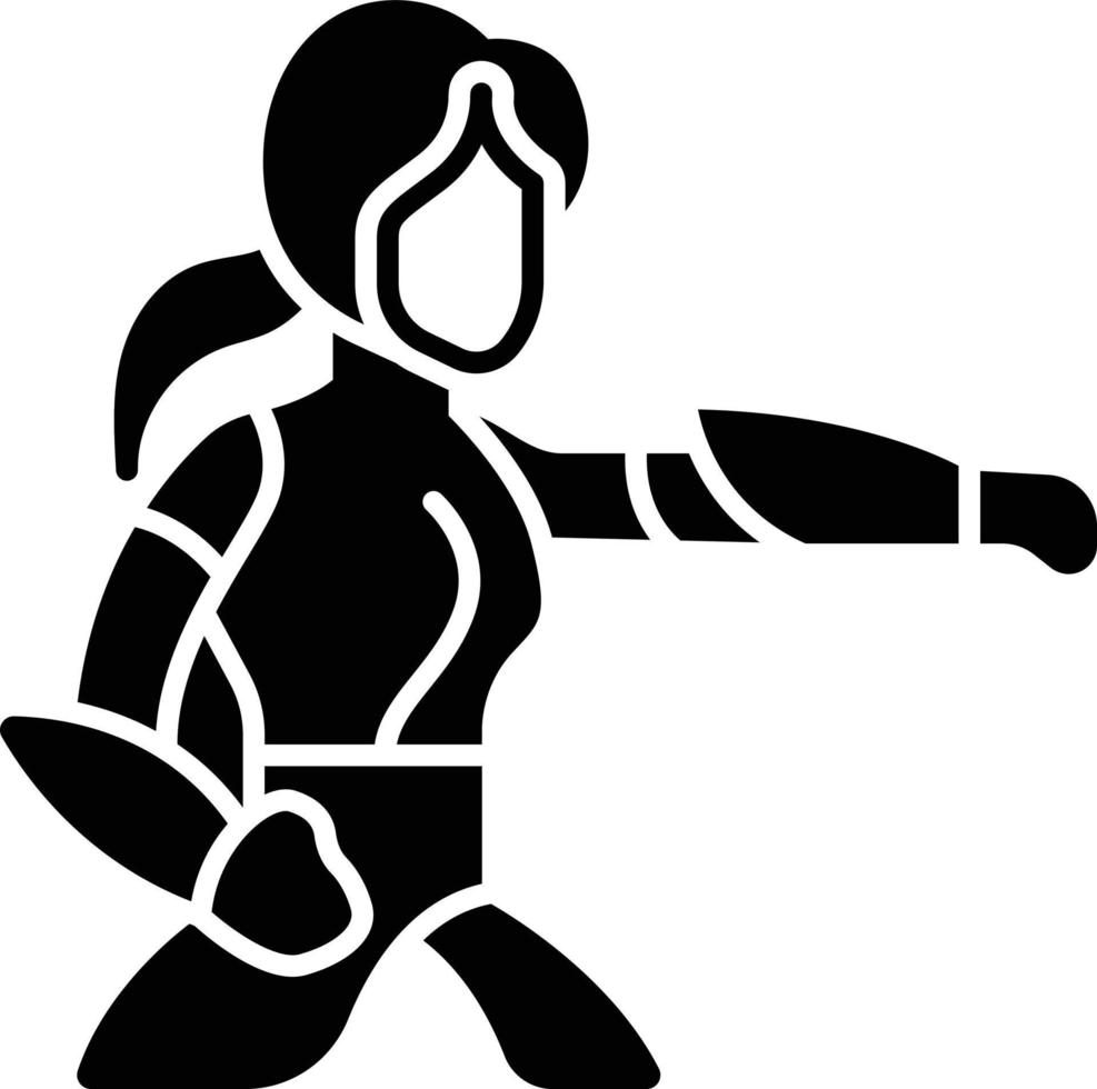 mulher lutando ilustração vetorial em uma qualidade background.premium icons.vector ícones para conceito e design gráfico. vetor